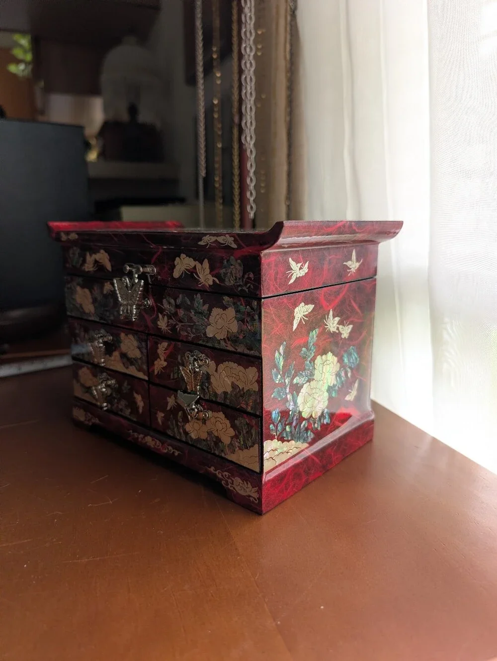 Korean Mother of Pearl Jewelry Box Organizer